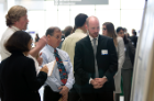 Brian R. Weil, PhD (far right), shares results with Cevher Ozcan, MD; Richard Quigg, MD; and Thomas Russo, MD. 