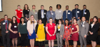 Medical residents and fellows who were inducted into the UB chapter of the Gold Humanism Honor Society pose for a group photograph.