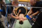 a subject being tested in CRESE lab. 