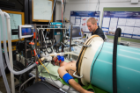 a subject being tested in CRESE lab. 