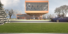 Student rendering of UB Police headquarters, called the Wellness Gateway.