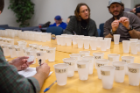 The judging of the 2017 U.S. Crystal Growing Competition, which gives K-12 students and teachers five weeks to grow the best, brightest crystals out of powdered aluminum potassium sulfate. Credit: Credit: Meredith Forrest Kulwicki / University at Buffalo