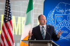 New York State Senator Tim Kennedy spoke at a news conference held on June 14 to introduce a new mural of renowned author and poet James Joyce in downtown Buffalo. Photographer: Meredith Forrest Kulwicki