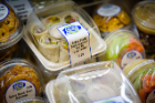 Whispers Cafe offers vegetarian items, including a spicy black bean hummus rollup. Photo: Douglas Levere