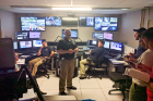 Students in Jin Young Song's fall 2016 architecture studio toured Bissell Hall, the longtime home of UB Police, to learn more about how the university's police personnel use the space. Students created renderings for a new UB Police building in one of three different locations on the North Campus.