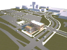 Student rendering of UB Police headquarters, called the Wellness Gateway and located near the department's current home in the arts and athletics section of the North Campus.