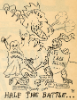 A cartoon on the Feinberg law, the New York State law requiring government employees, including UB faculty members, to sign an oath that they were not members of the Communist Party.