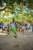 UB student Lyndsey Cifra (right) takes part in a dance ceremony at the Village Museum in Dar es Salaam, which welcomed the students to the country on their first full day.
