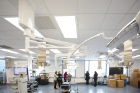 Spectators tour the state-of-the-art Surgical Skills Suite on the seventh floor. Photo: Douglas Levere