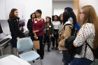 Sarah Sonenberg, a fourth-year med student, talks about the patient encounter/CPM experience rooms.