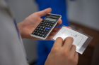 Students were provided with tools, such as this calculator, to solve the problems.