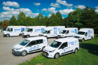 Campus Mail collaborated with University Communications to design unique messaging for the mail fleet vehicle wraps. Photo: Douglas Levere