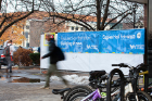 Branded messaging for construction site signage comes from a recent collaboration with Facilities.
