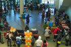 Celebrating Native American Outreach Day in the Student Union in November 2009.