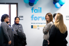 The "fail forward" learning installation.
