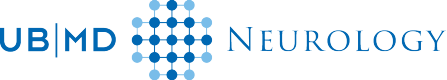 Logo with our name "UBMD Neurology" in blue.
