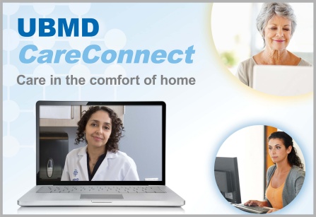 Photo promoting UBMD CareConnect. 