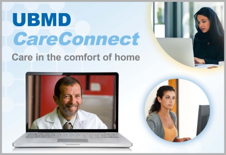 Photo promoting UBMD CareConnect. 