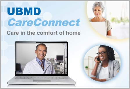 Photo promoting UBMD CareConnect. 